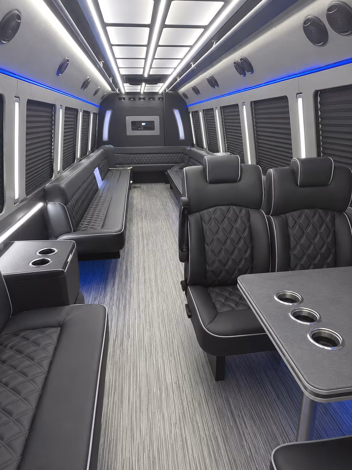 pearland 25 passenger party bus inside