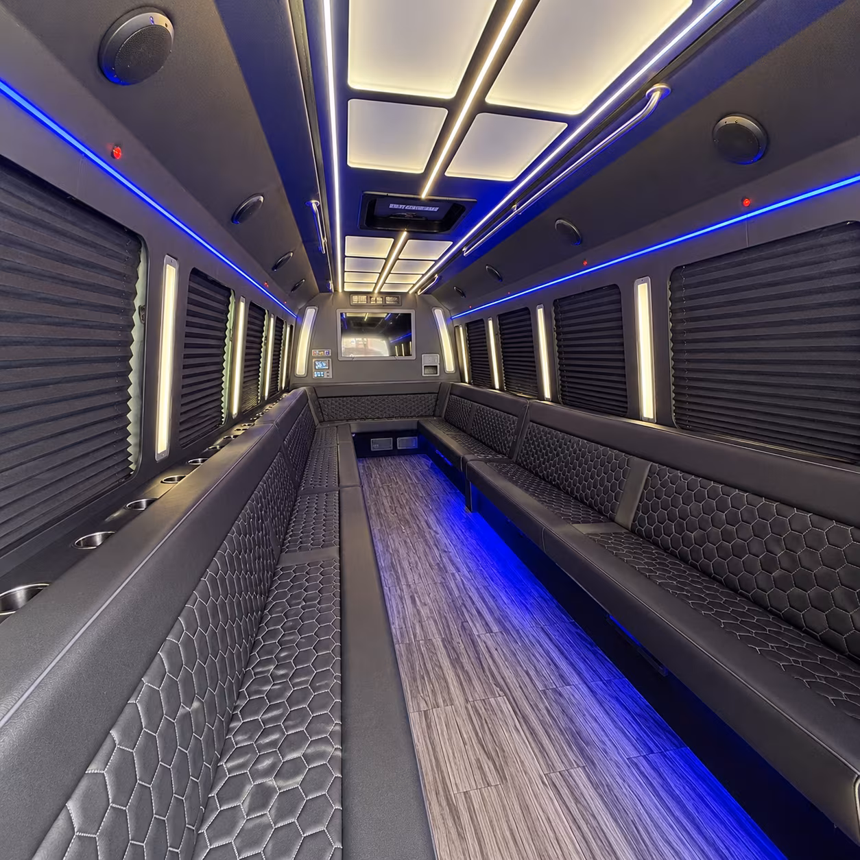pearland 30 passenger party bus interior
