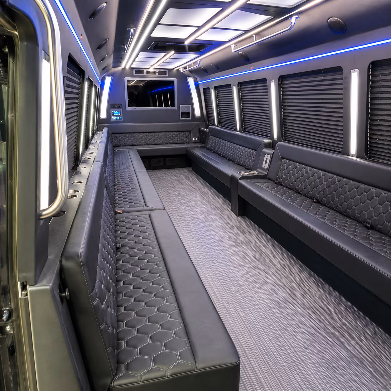 pearland 40 passenger party bus interior